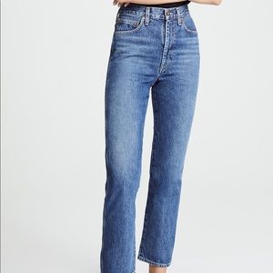Agolde Pinch High Waist Kick Jeans in Placebo